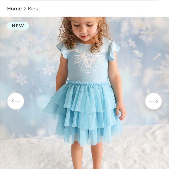 POSH PEANUT DISNEY FROZEN ELSA TULLE DRESS 3/4T - Picture 2 of 7